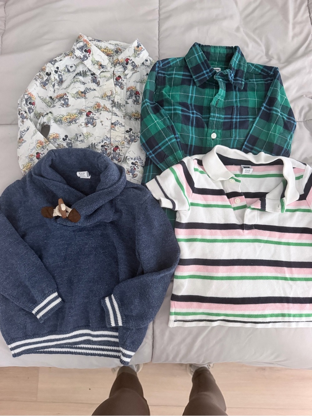 (4) Janie And Jack x Disney Boy Shirt Bundle